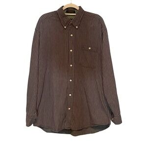 VTG Alexander Julian Colours Mens Large  Striped Cotton Button Down Shirt L